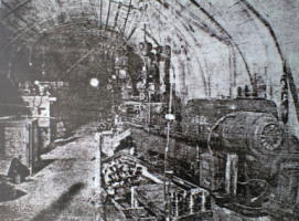 戦後まもなく撮影されたトンネル工場内部の様子(撮影：米軍)